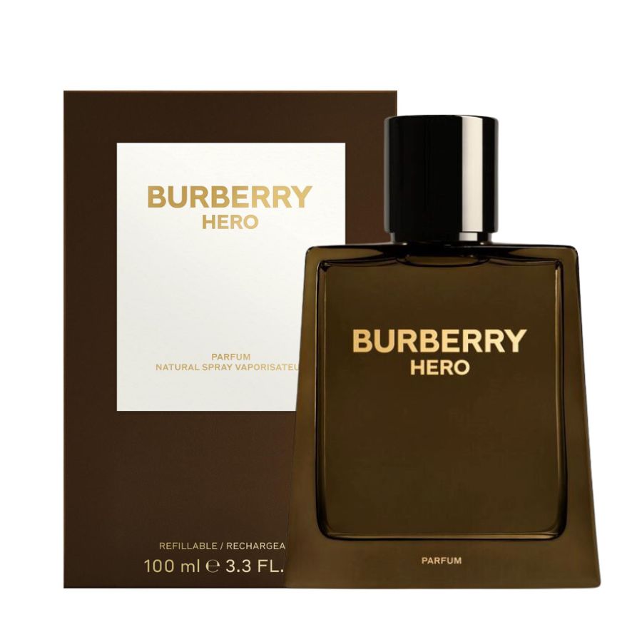 Burberry Hero by Burberry men’s parfum 3.4 oz oak-toned bottle