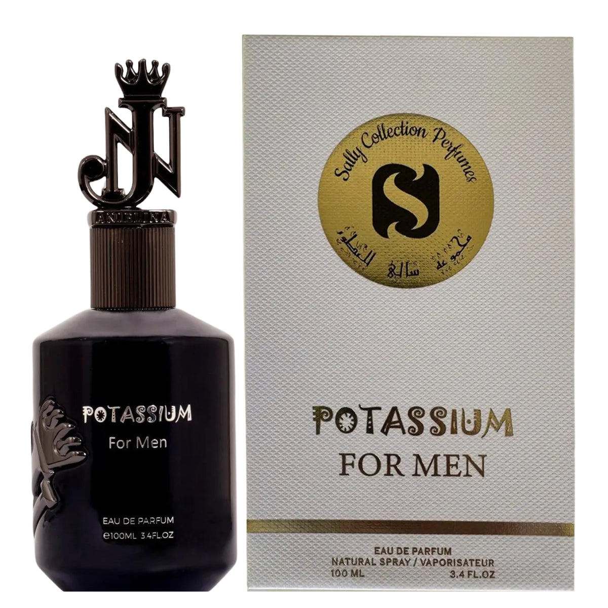 Sally Collection Potassium men's perfume 3.4 oz EDP bottle