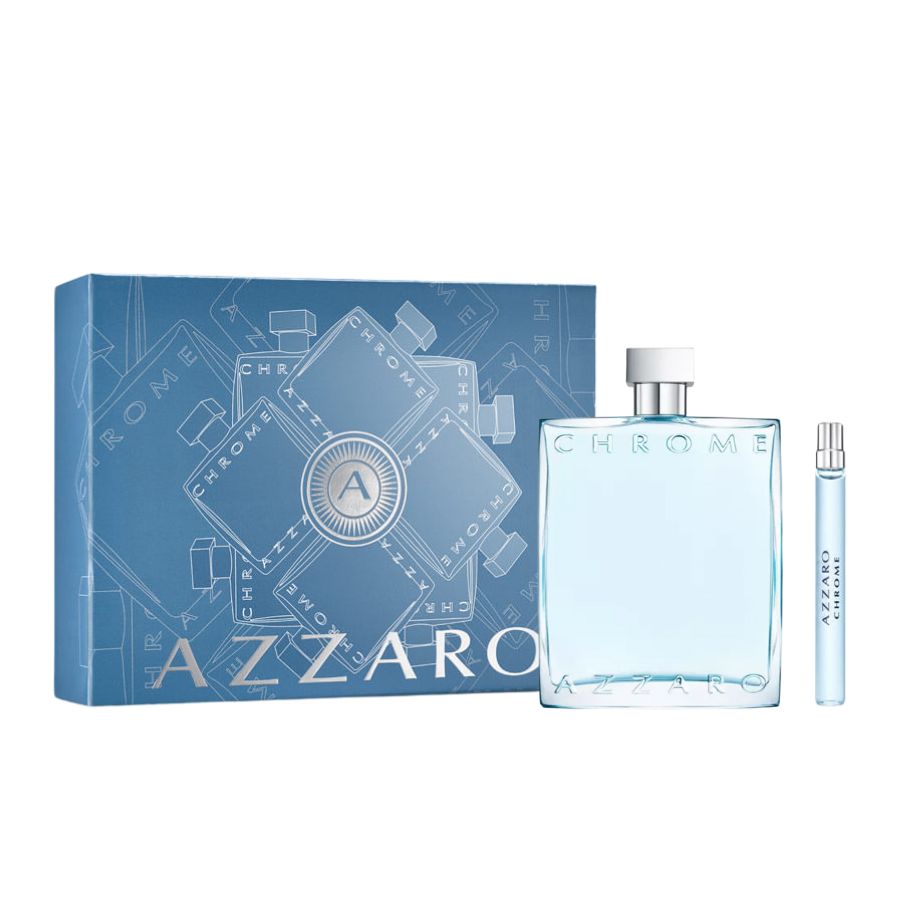 Chrome by Azzaro for Men 6.7 oz EDT 2-piece gift set with travel spray