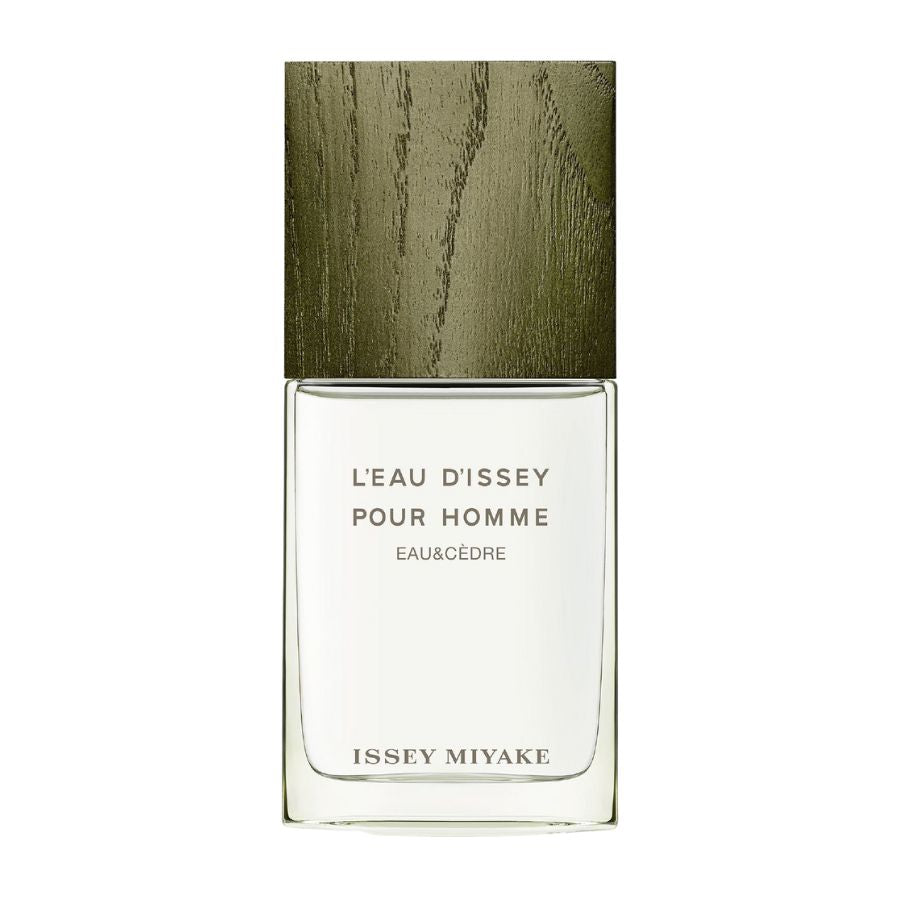 L'eau d'Issey Eau & Cedre spray probador para hombres 3.3 oz diseño con tapa de madera