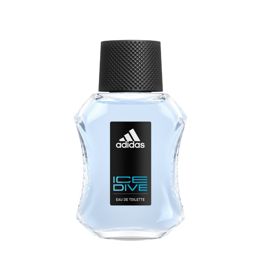 Adidas Ice Dive probador para hombre EDT spray botella azul de 3.4 oz