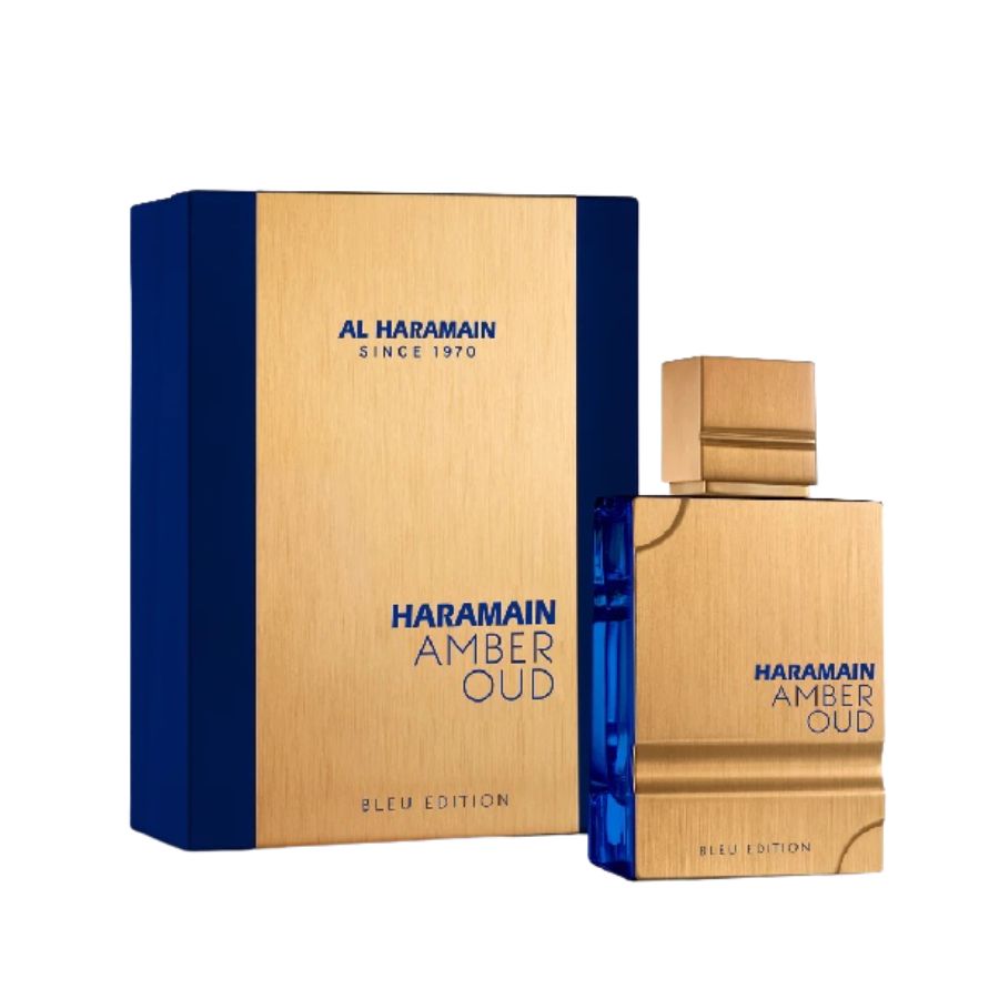 Amber Oud Bleu by Al Haramain men’s perfume 2.0 oz blue bottle