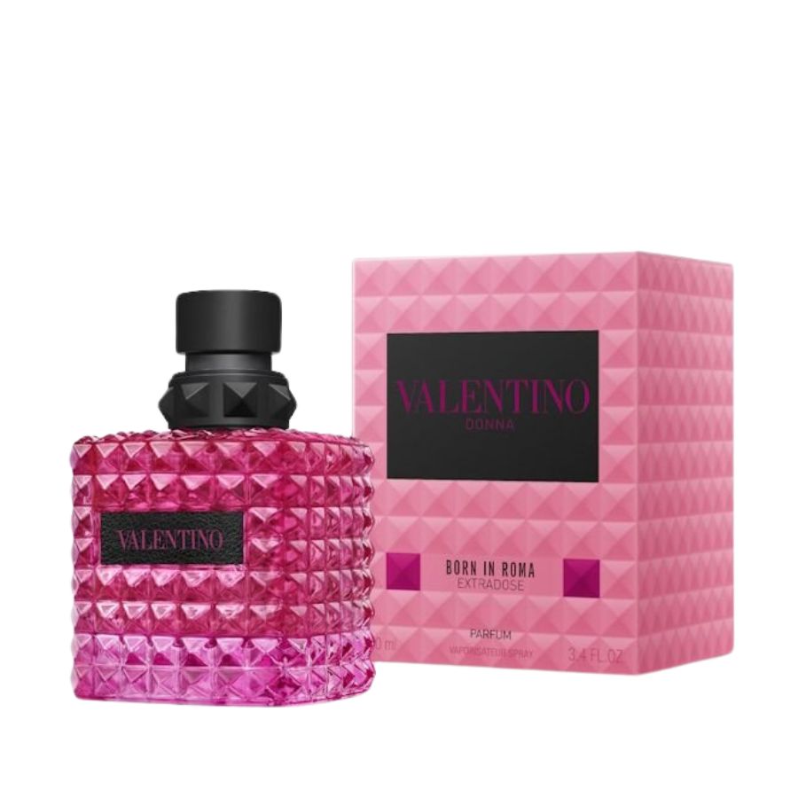 Nacido en Roma Donna Extradose Parfum perfume de mujer botella de 3,4 oz con tachuelas negras