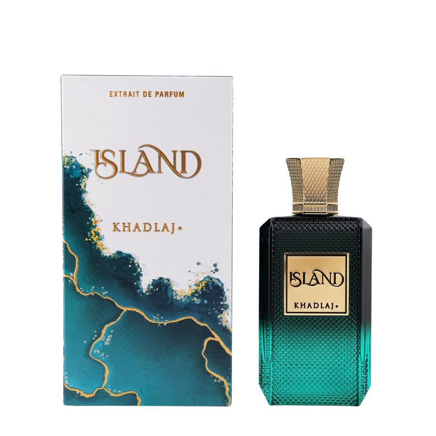 Island by Khadlaj for Men 3.4 oz EDP tropical-inspired bottle