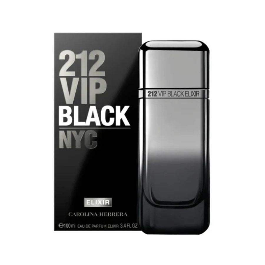 212 VIP Black Elixir by Carolina Herrera men’s 3.4 oz EDP bottle