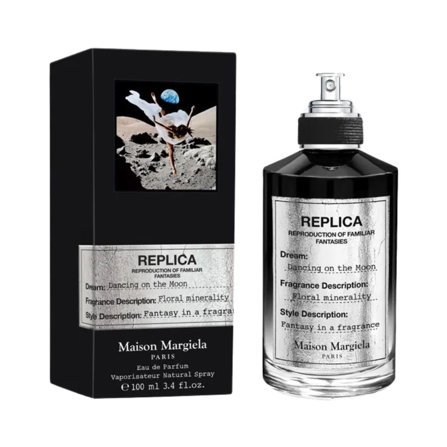 Dancing On The Moon de Maison Margiela botella negra con atomizador unisex de 3.4 oz