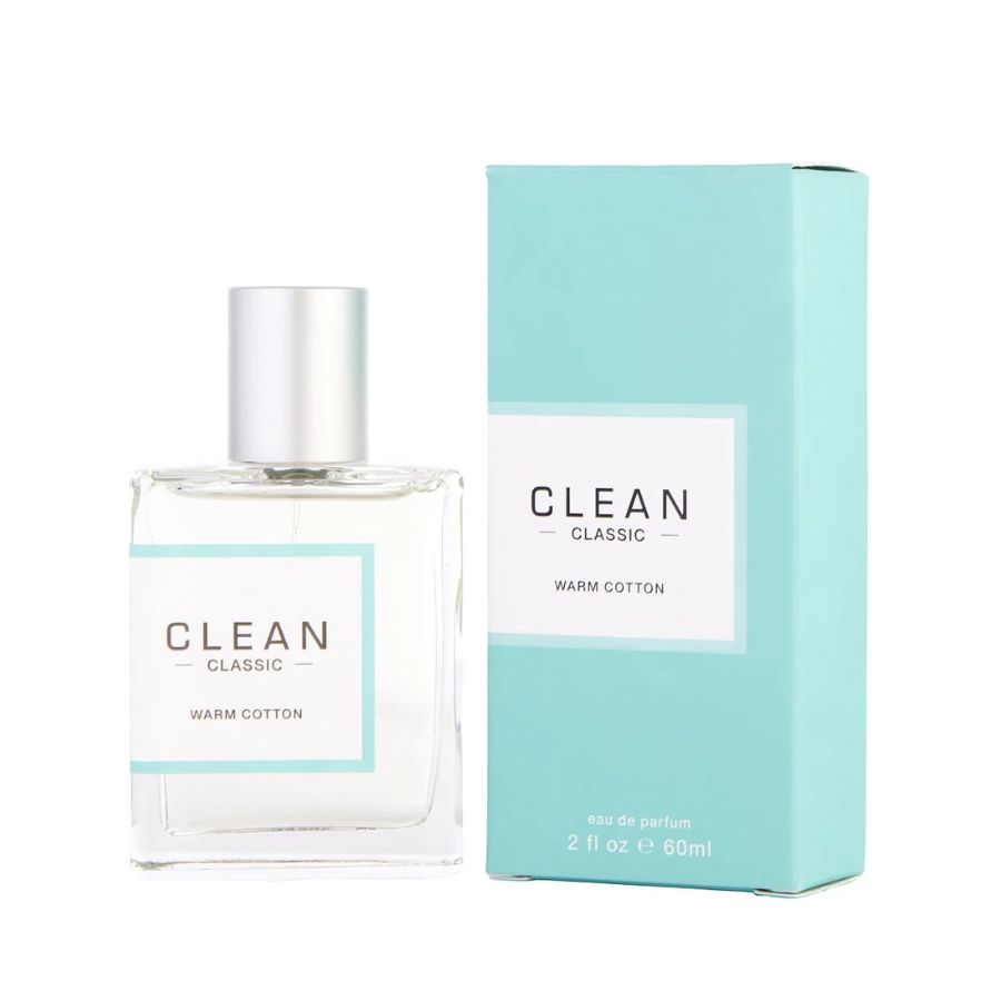 Warm Cotton de Clean for Women 2.0 oz EDP Spray botella teñida de azul