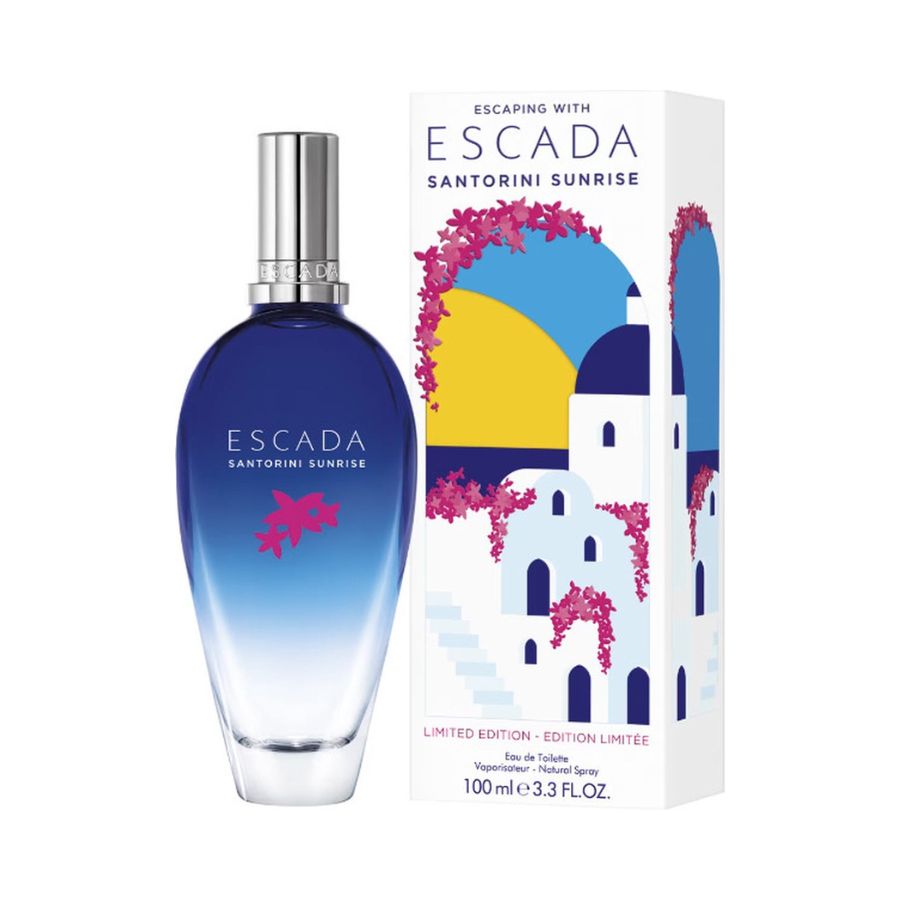 Santorini Sunrise by Escada for Women 3.4 oz EDT Spray blue bottle