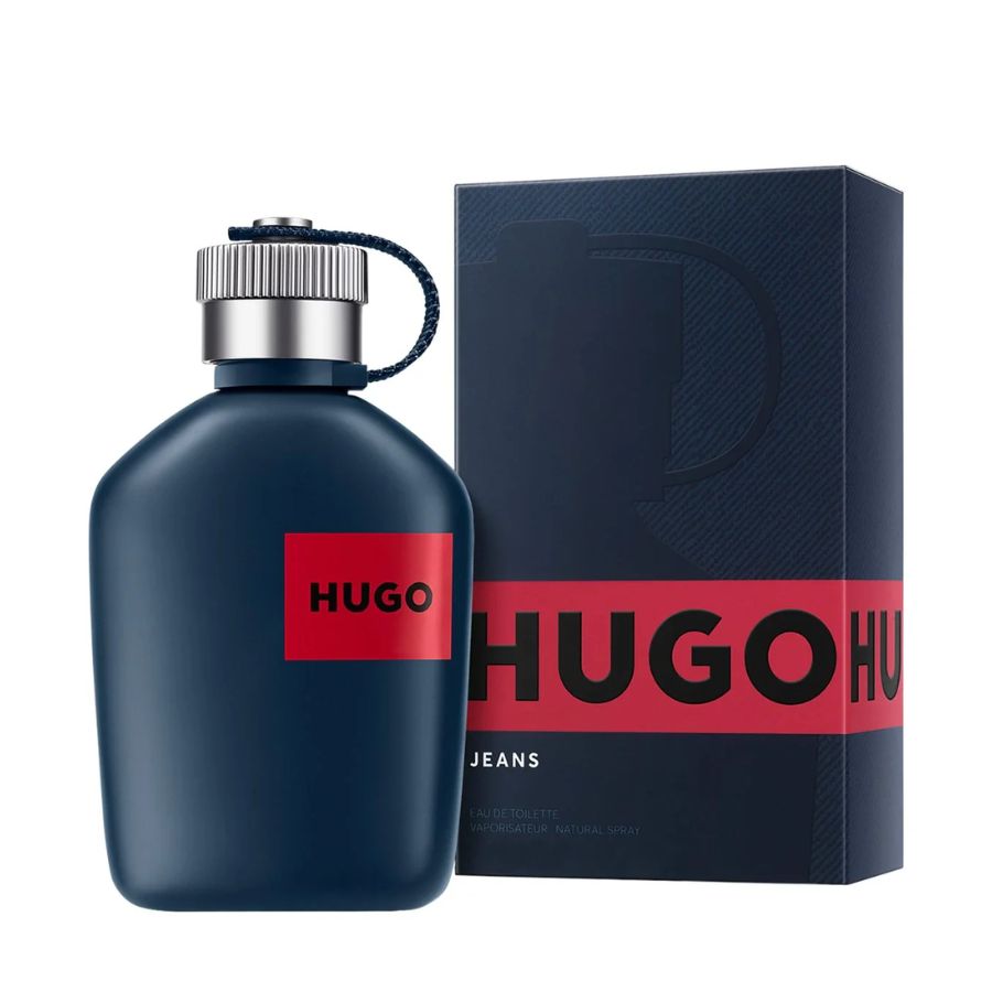 HUGO Jeans by Hugo Boss EDT para hombre de 2,5 oz, botella de cantimplora azul mate