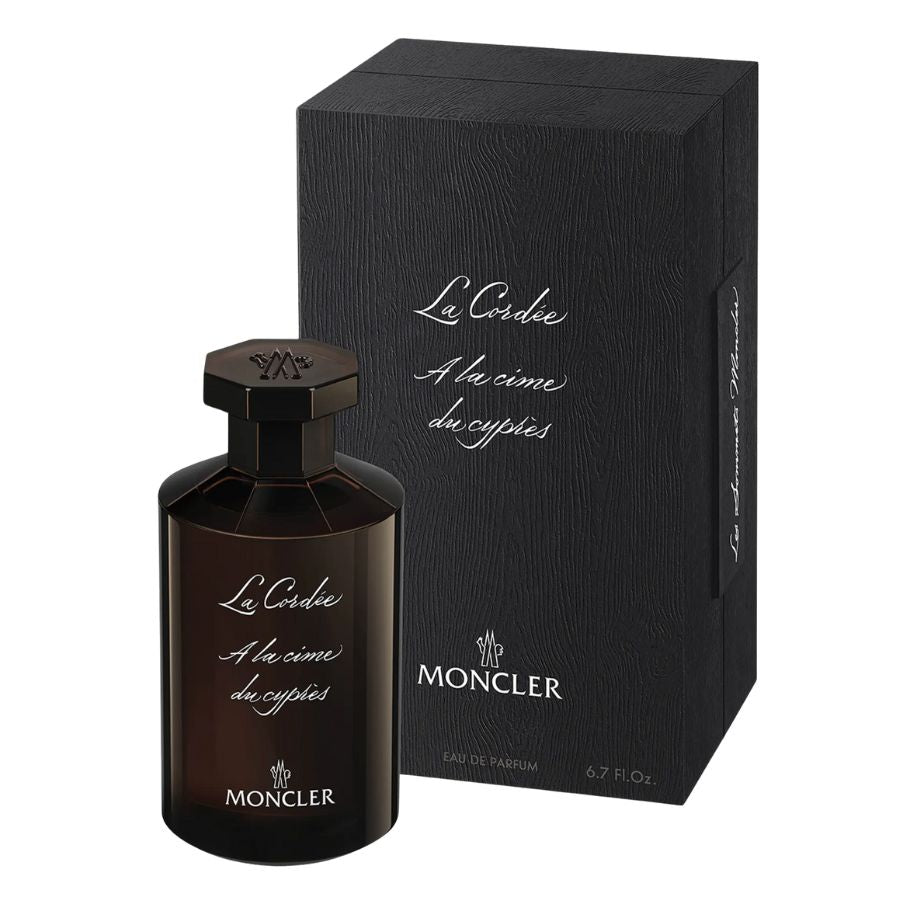 Moncler La Cordée unisex EDP 6.7 oz, botella de boticario ámbar