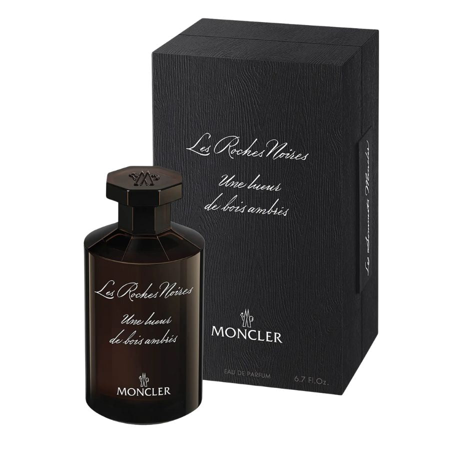 Moncler Les Roches Noires unisex EDP 6.7 oz, botella de boticario ámbar