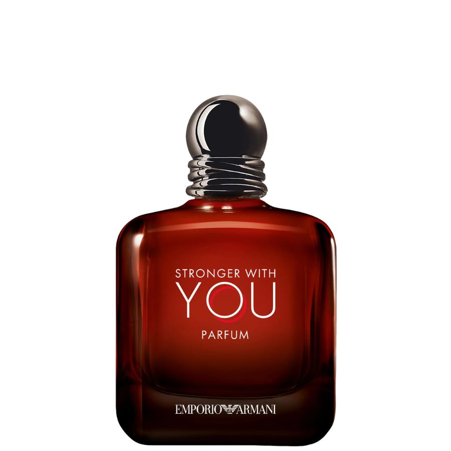 Stronger With You by Emporio Armani men’s parfum tester 3.4 oz amber bottle