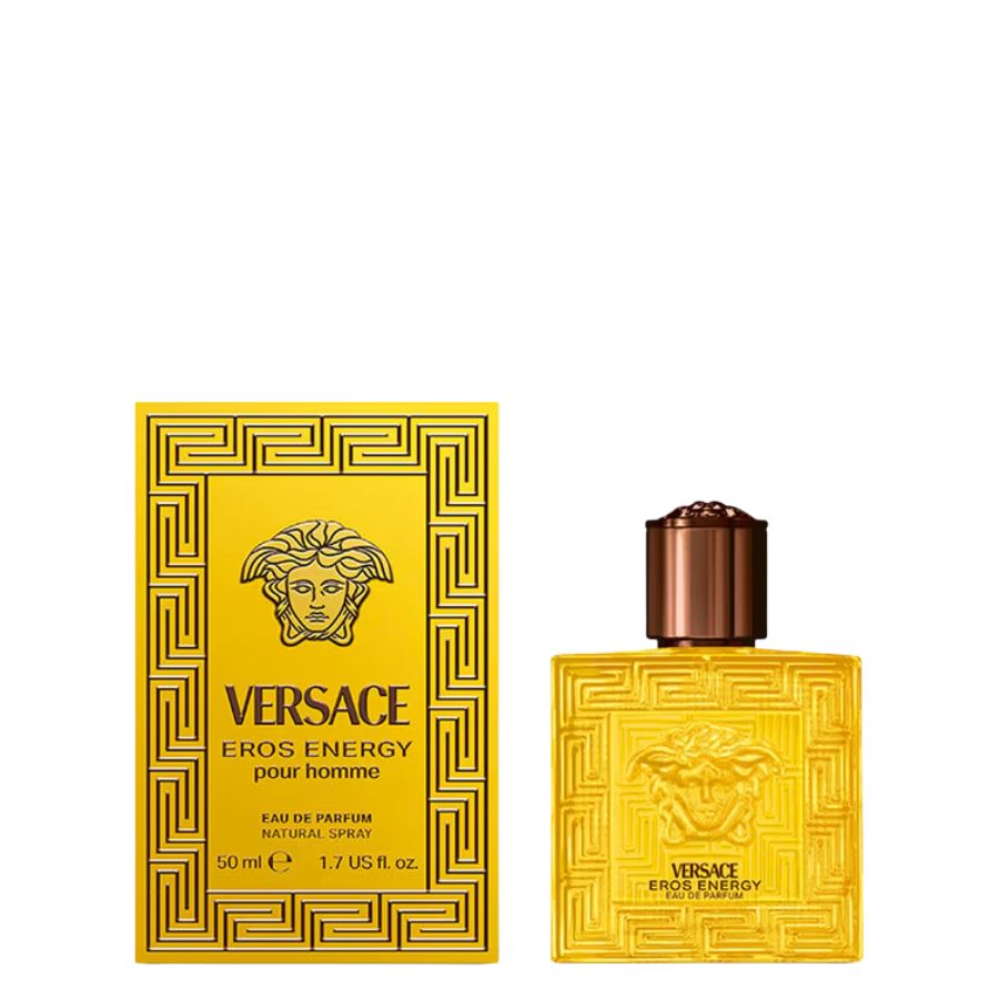Versace Eros Energy EDP para hombre, 1,7 oz, botella de Medusa amarilla