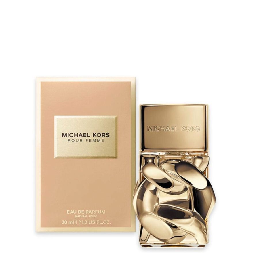 Michael Kors Pour Femme EDP spray para mujer, botella dorada de 1,0 oz