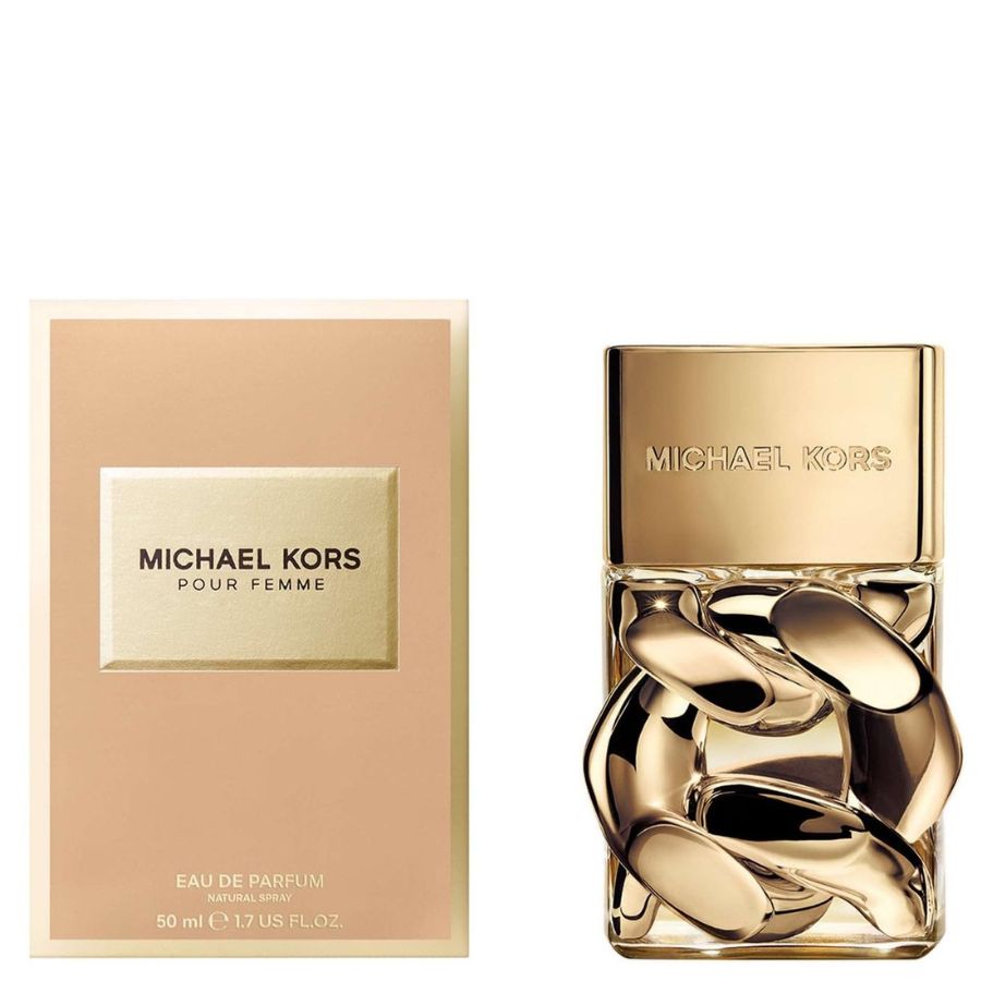 Michael Kors Pour Femme EDP spray para mujer, botella dorada de 1,7 oz