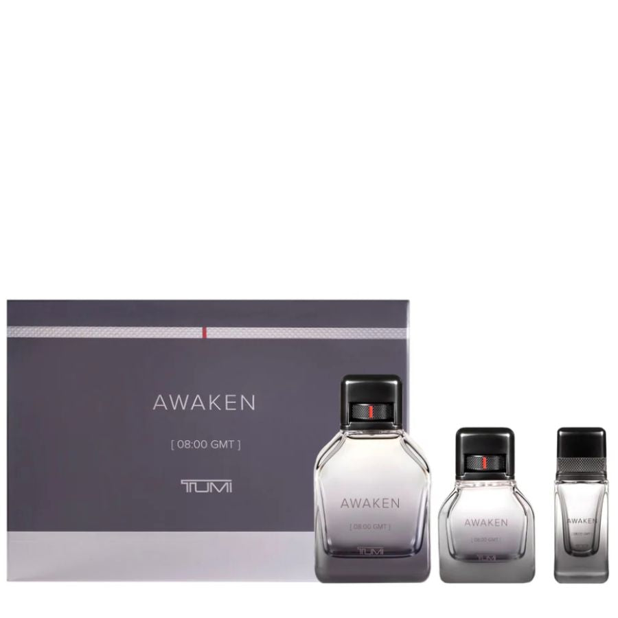 TUMI Awaken EDP 3.4 oz men’s 3-piece gift set with deodorant