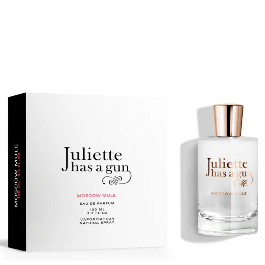 Moscow Mule de Juliette Has a Gun EDP 3.4 oz, botella blanca con tapa de cobre