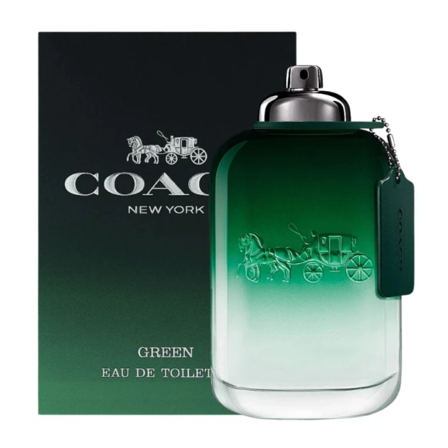 Coach Green for Men EDT colonia de 6.7 oz, botella verde degradada