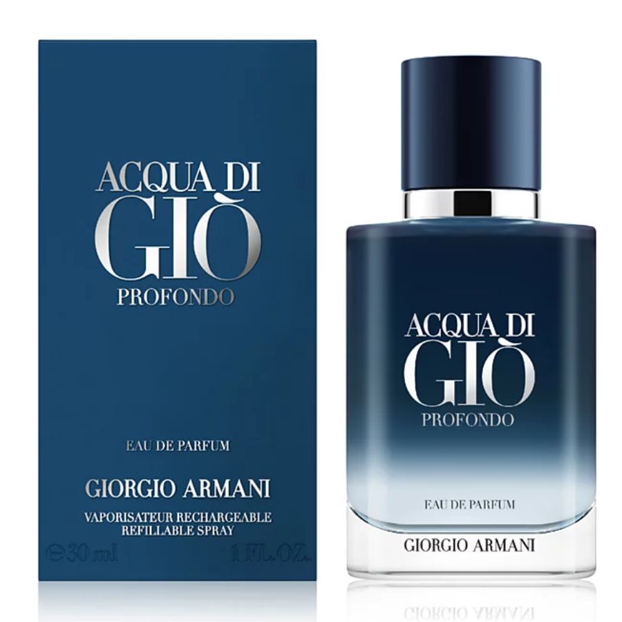 Acqua di Giò Profondo EDP 1.0 oz perfume para hombre, botella azul intenso