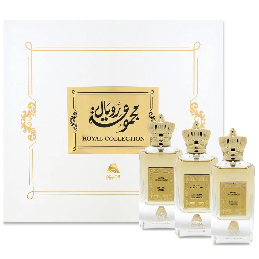 Anfar Royal Collection unisex EDP 3-piece gift set, 1.7 oz bottles