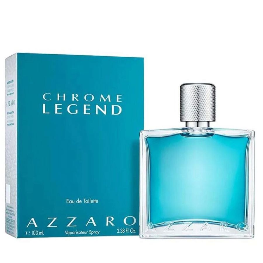 Chrome Legend de Azzaro EDT para hombre, botella azul de 3,4 oz