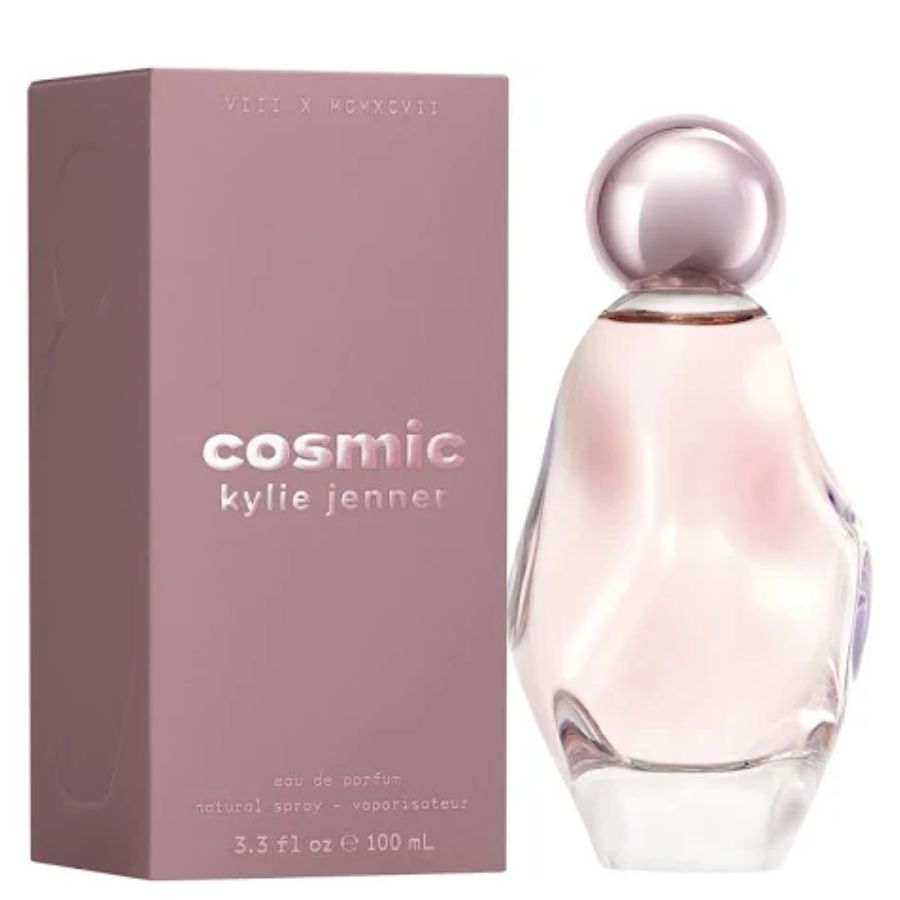 Cosmic by Kylie Jenner EDP spray para mujer, botella rosa de 3,4 oz