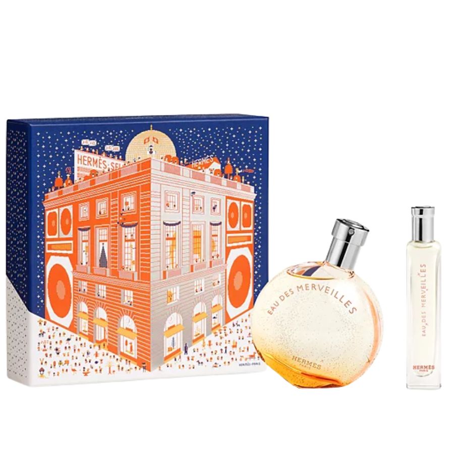 Hermès Eau des Merveilles EDT set de regalo de 2 piezas para mujer, 1,7 oz + 15 ml