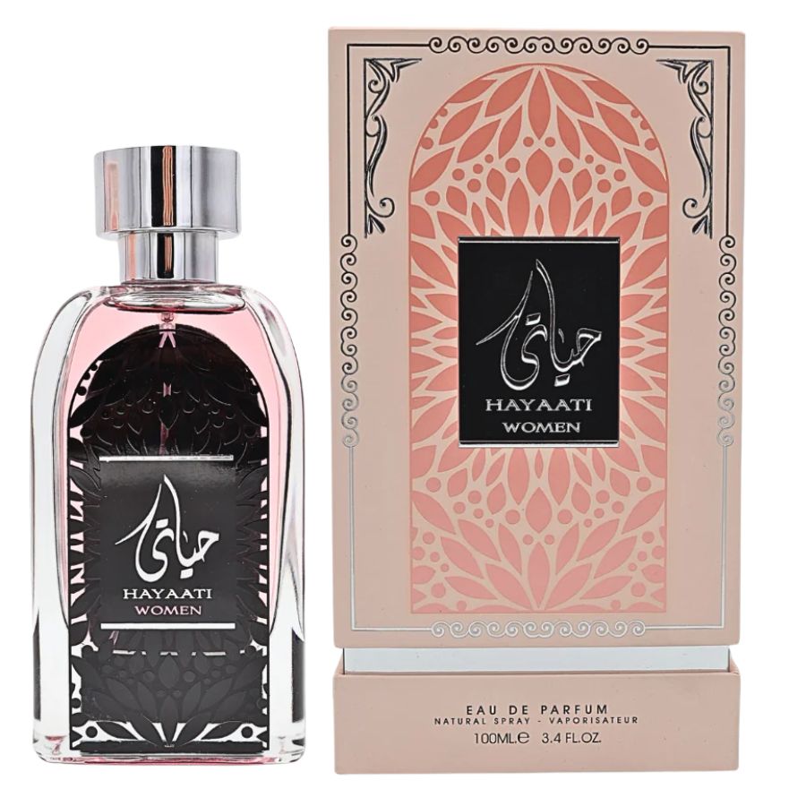 Ard Al Zaafaran Hayaati Women EDP 3.4 oz perfume, caja rosa