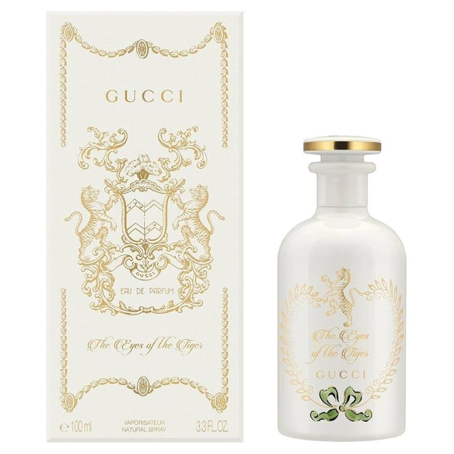 Gucci The Eyes of the Tiger EDP perfume, 3.4 oz, white bottle