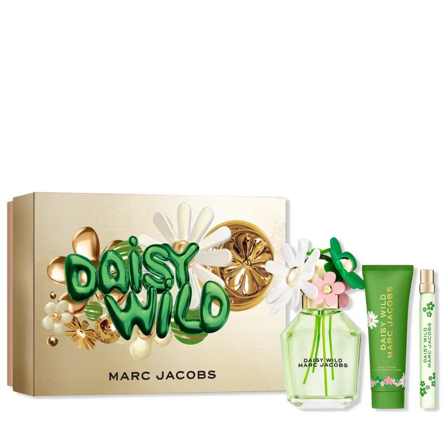 Marc Jacobs Daisy Wild EDP 3-piece gift set, 3.3 oz bottle with lotion and travel spray
