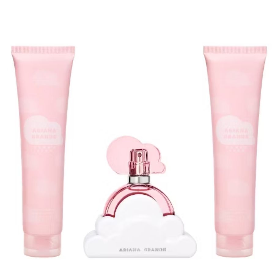 Cloud Pink by Ariana Grande 3.4 oz EDP gift set with shower gel and body cream