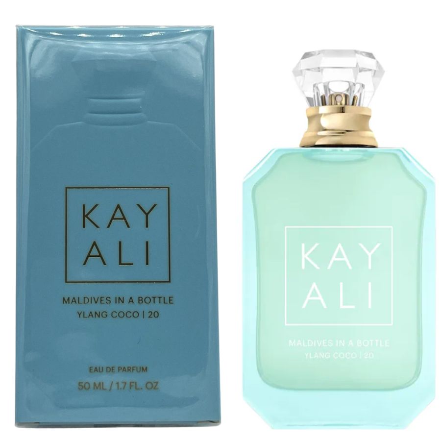 Kayali Maldives in a Bottle Ylang Coco 20 EDP, 1.7 oz aqua bottle
