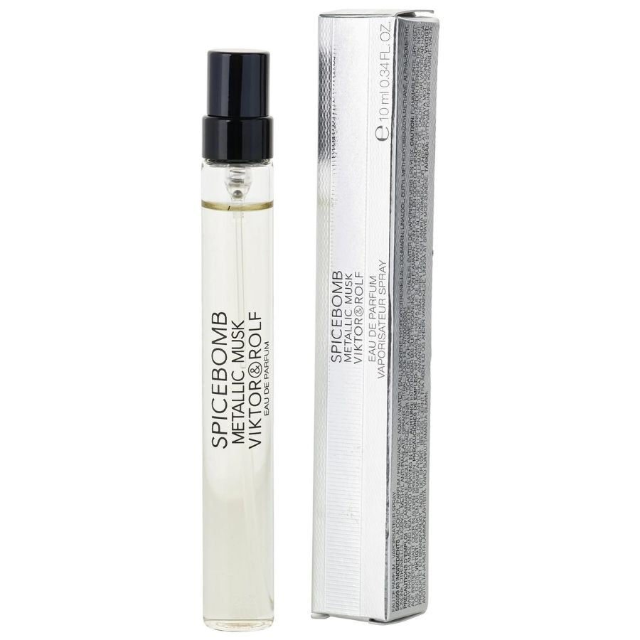Spicebomb Metallic Musk EDP men’s 10ml travel spray, metallic bottle