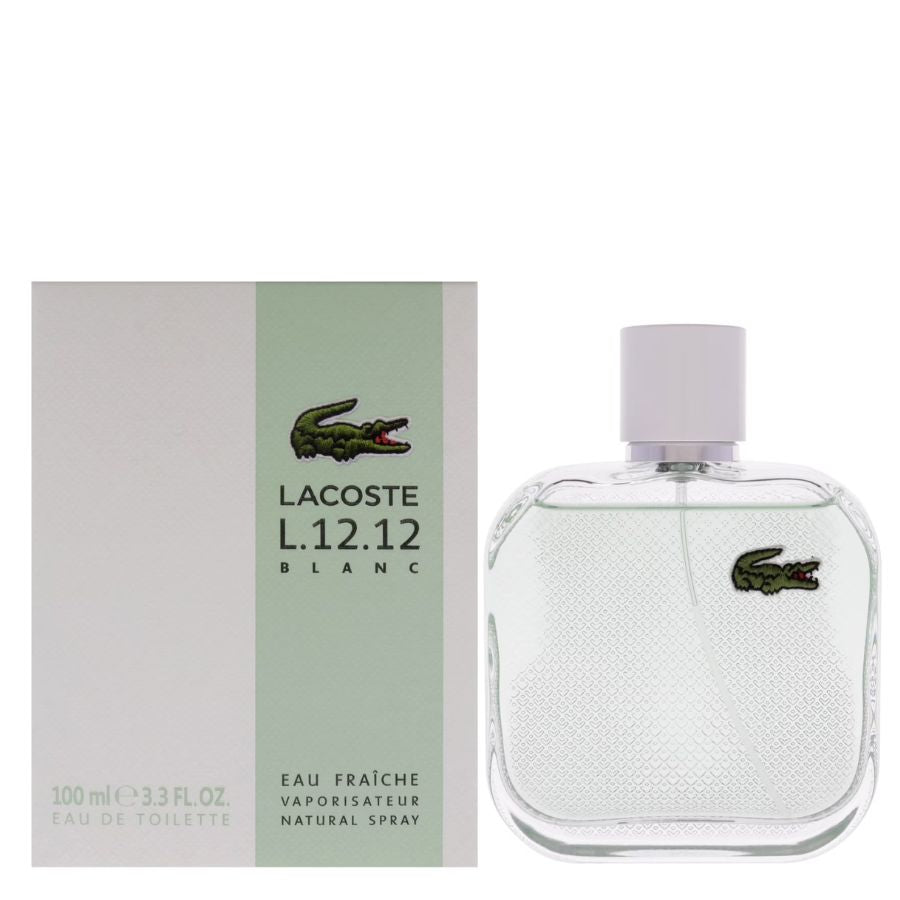 Lacoste L.12.12 Blanc Eau Fraiche 3.4 oz EDT para hombre, botella blanca