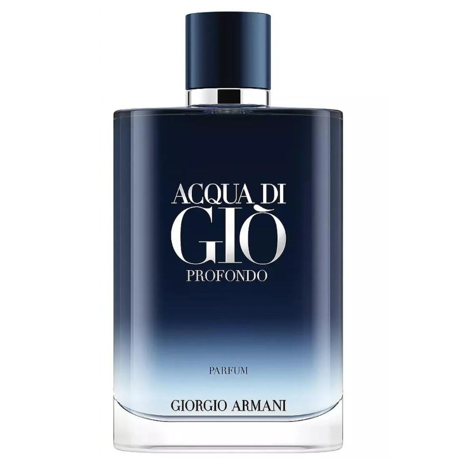 Probador para hombre Acqua di Giò Profondo Parfum, botella de 6,8 oz de color azul intenso
