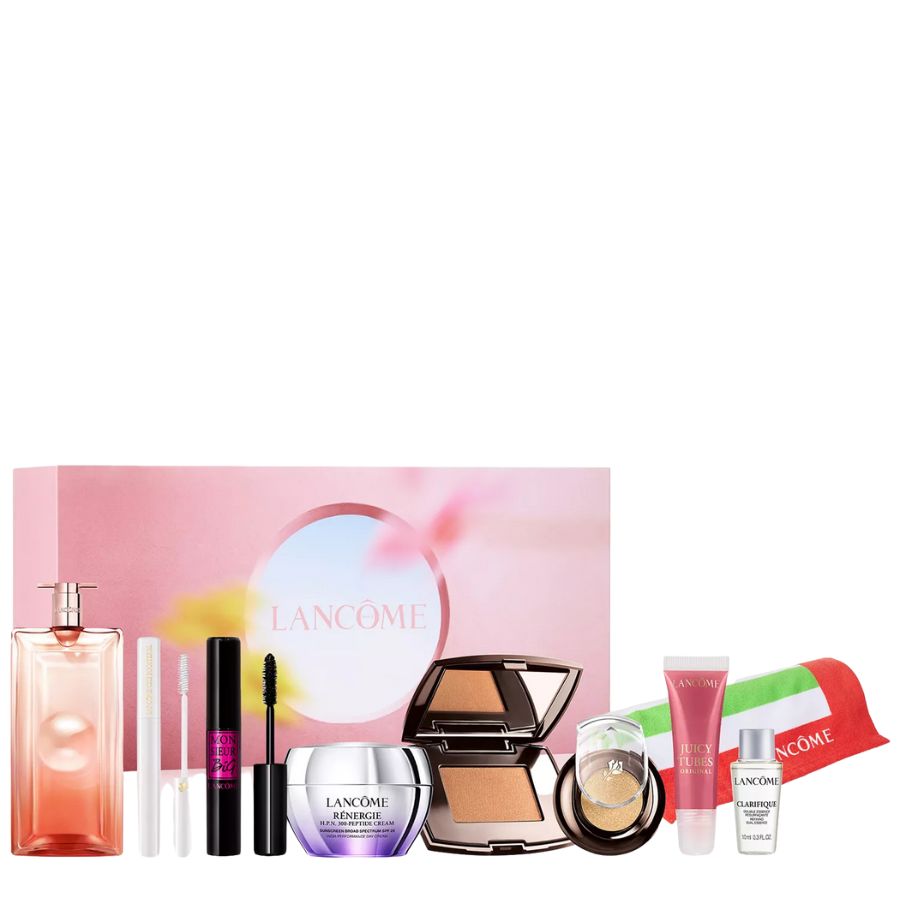 Idôle by Lancôme women’s EDT 3.4 oz 9-piece gift set with towel