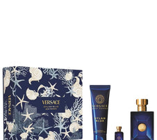 Dylan Blue by Versace for Men 3.4 oz EDT 3pc Gift Set