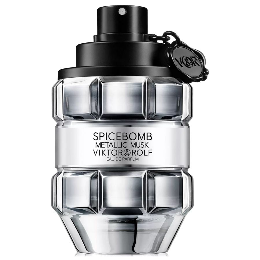 Spicebomb Metallic Musk de Viktor&Rolf, botella de prueba EDP para hombre de 3,0 oz