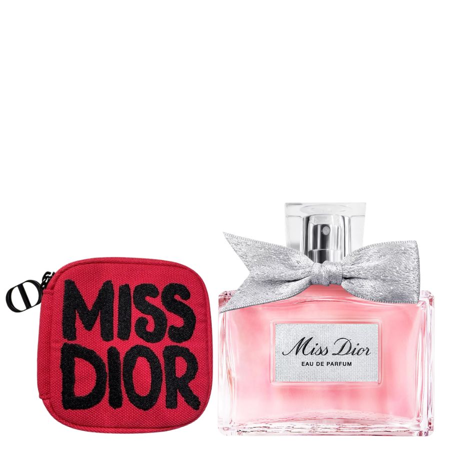 Miss Dior EDP 3.4 oz gift set with branded pouch