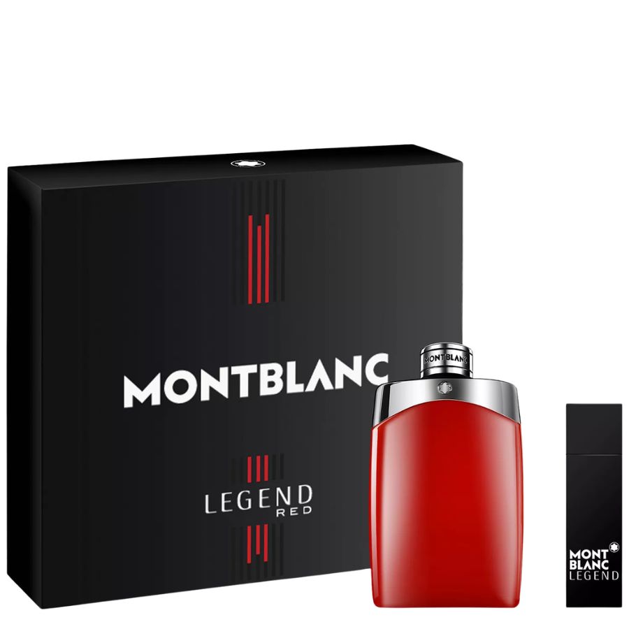 Legend Red by Montblanc Men 6.7 oz EDP 2pc Gift Set with 15ml travel spray