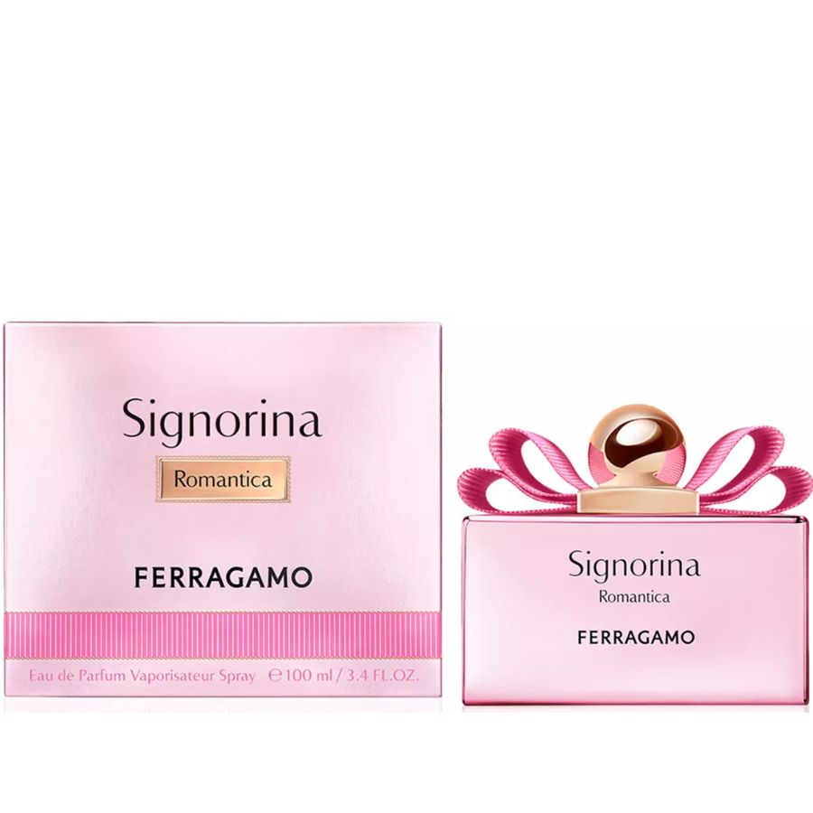 Signorina Romantica by Salvatore Ferragamo 3.4 oz EDP women bottle with bow