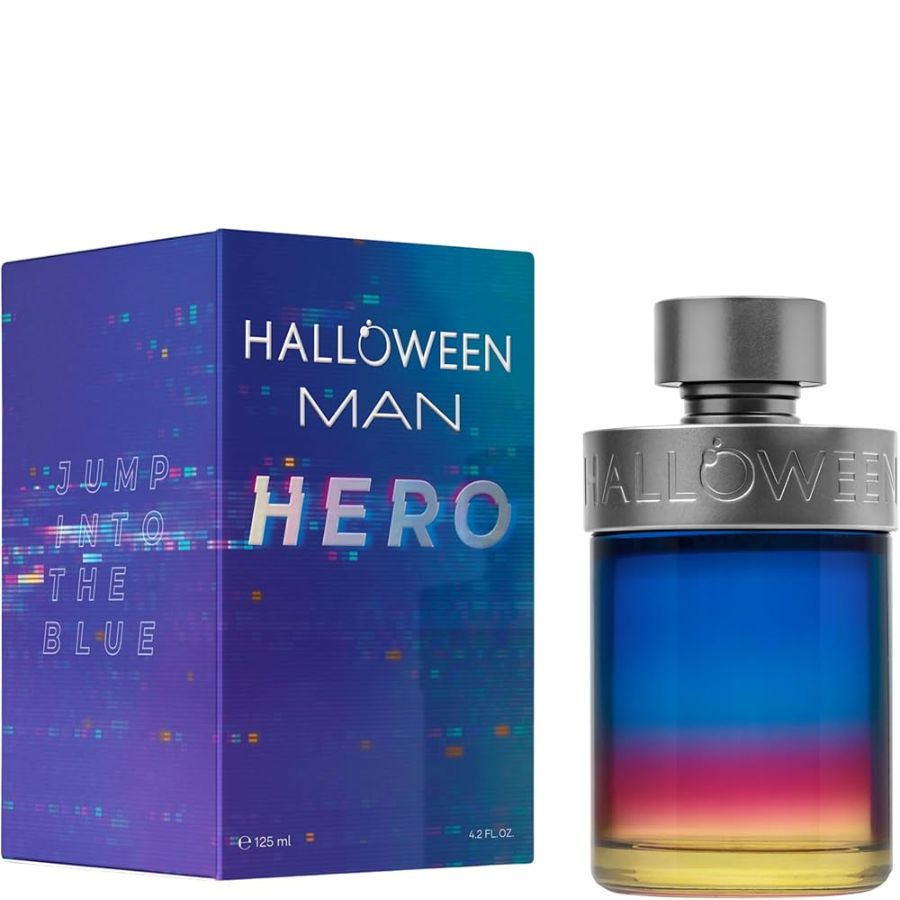 Halloween Hero de Jesús Del Pozo EDT para hombre, botella azul de 4,2 oz
