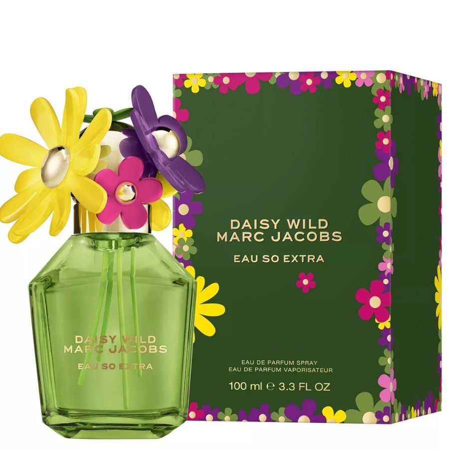 Daisy Wild Eau So Extra Marc Jacobs perfume de mujer botella floral de 3.4 oz