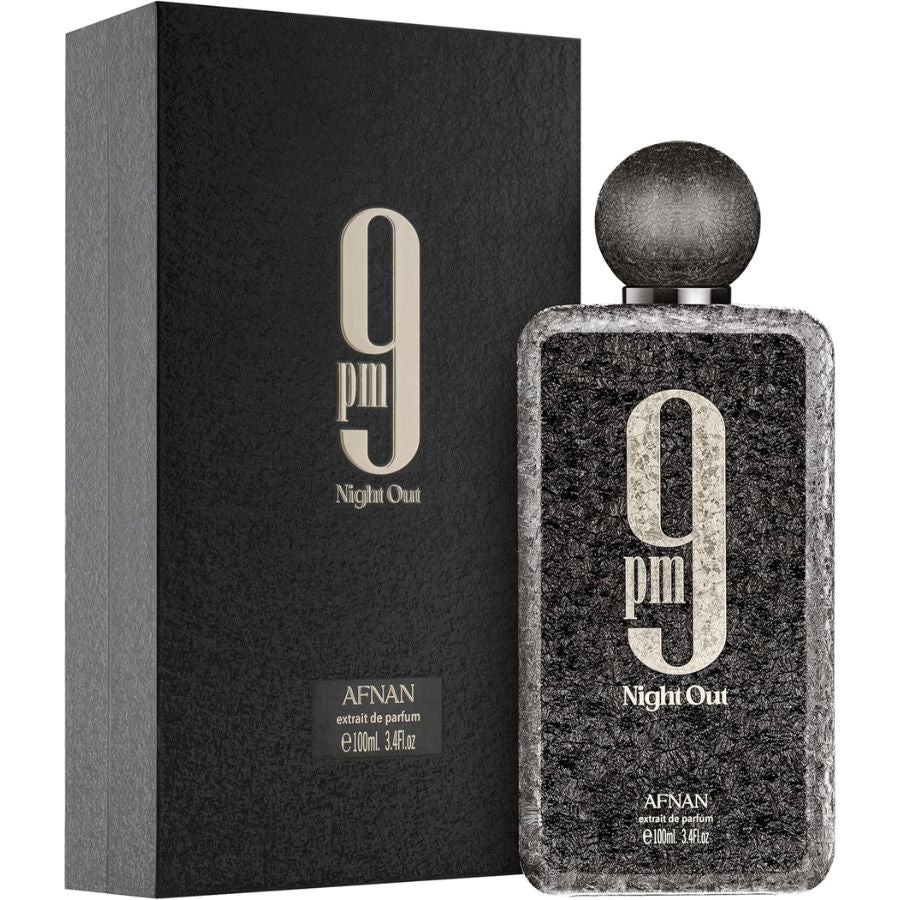 9 PM Night Out de Afnan parfum botella oscura de 3.4 oz