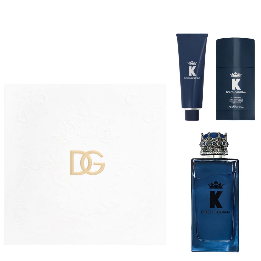 K by Dolce & Gabbana men’s EDP gift set 3.4 oz trio