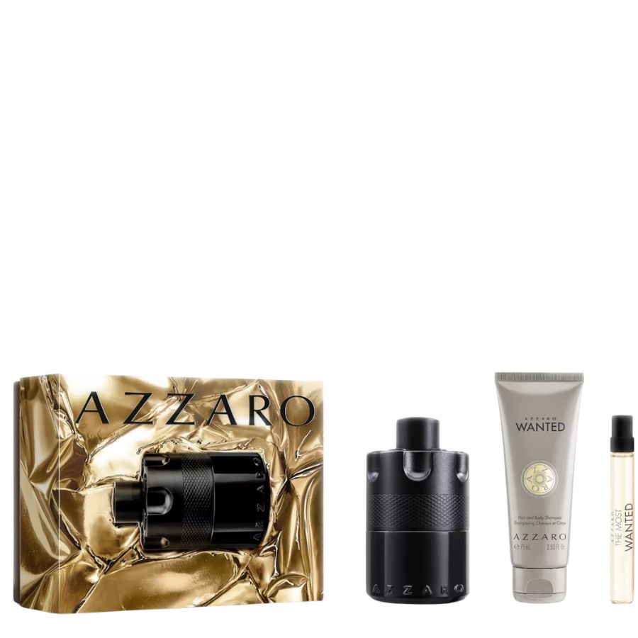 Azzaro The Most Wanted Intense men’s EDP 3pc gift set with shower gel