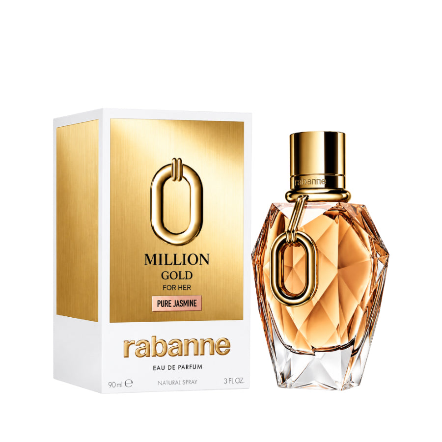Million Gold Pure Jasmine For Her Paco Rabanne perfume 3 oz rose-gold bottle