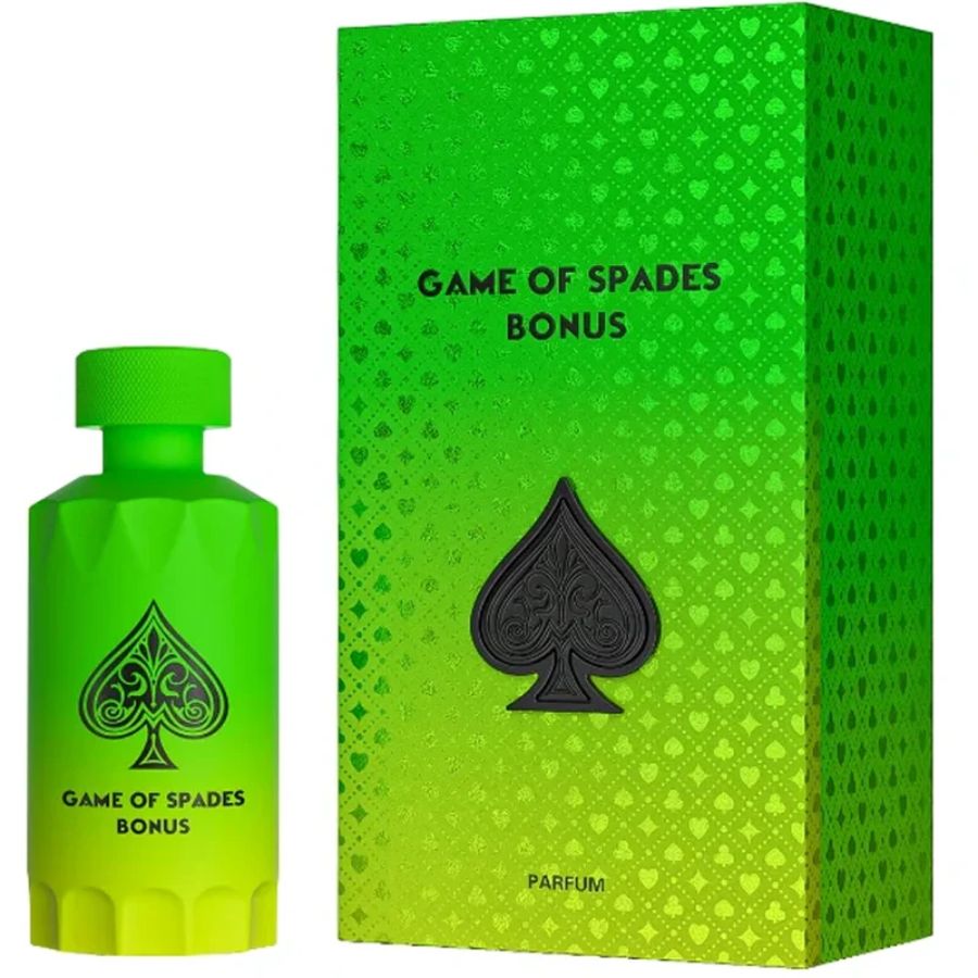 Game of Spades Bonus by Jo Milano unisex parfum spray 3.4 oz in metallic statement bottle