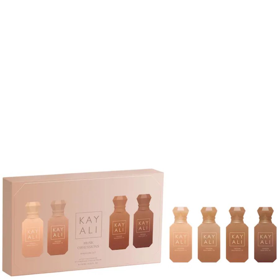 Kayali Musk Obsession unisex 4-piece gift set with four 10ml minis