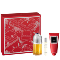 Pasha de Cartier Parfum by Cartier for Men 3.4 oz PAR 3pc Gift Set